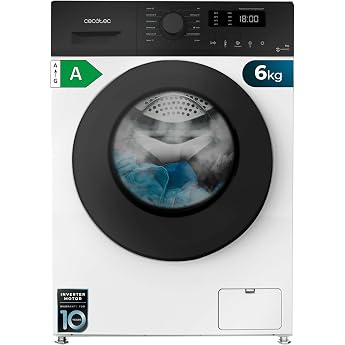 Cecotec Bolero DressCode 6150 Inverter A Front Loading Washing Machine 6 kg Capacity, 1000 rpm, 12 Programs, Motor Inverter P