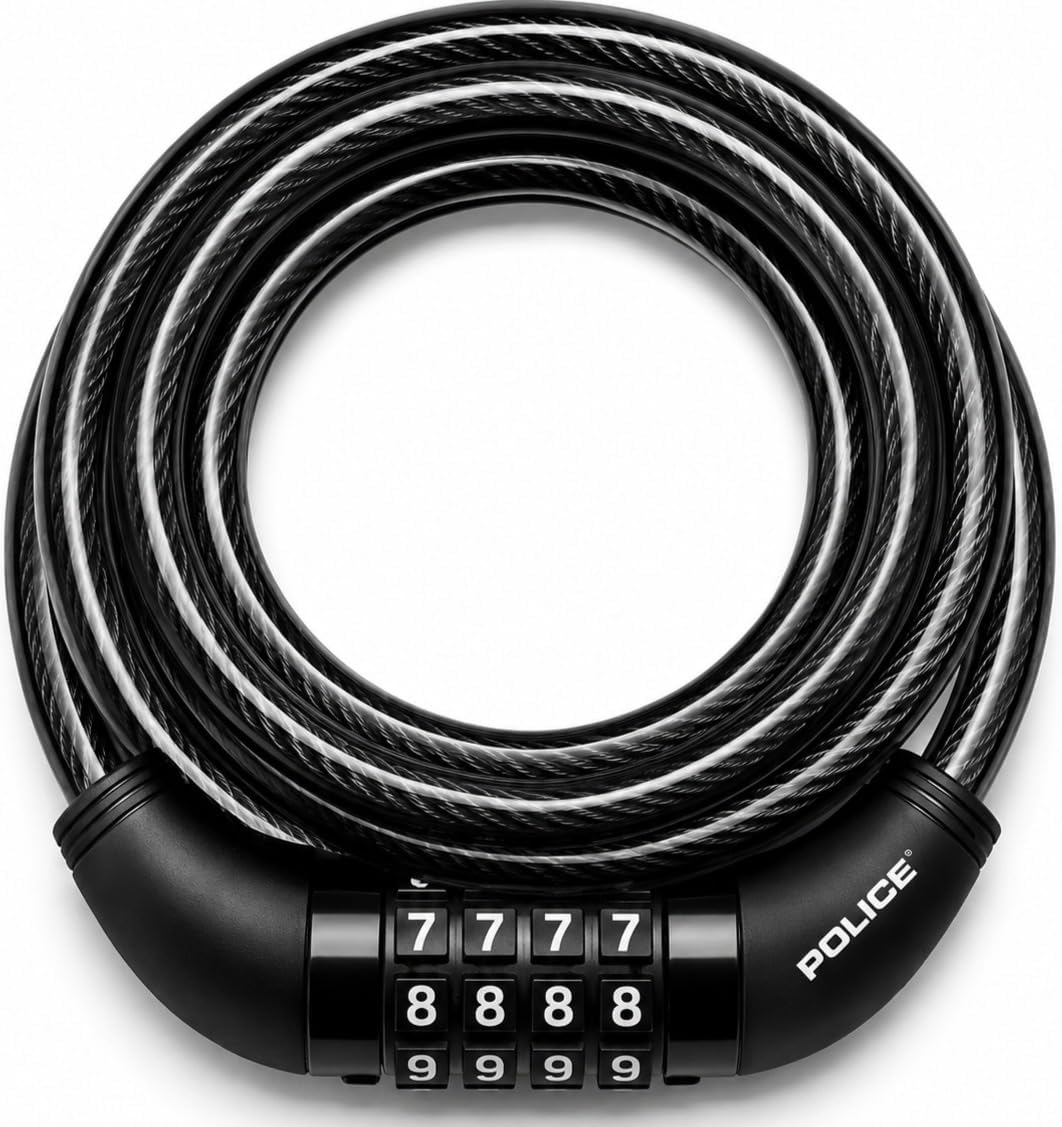 Candado de Cable con Combinación 4 Dígitos para Bicicleta miniatura 1
