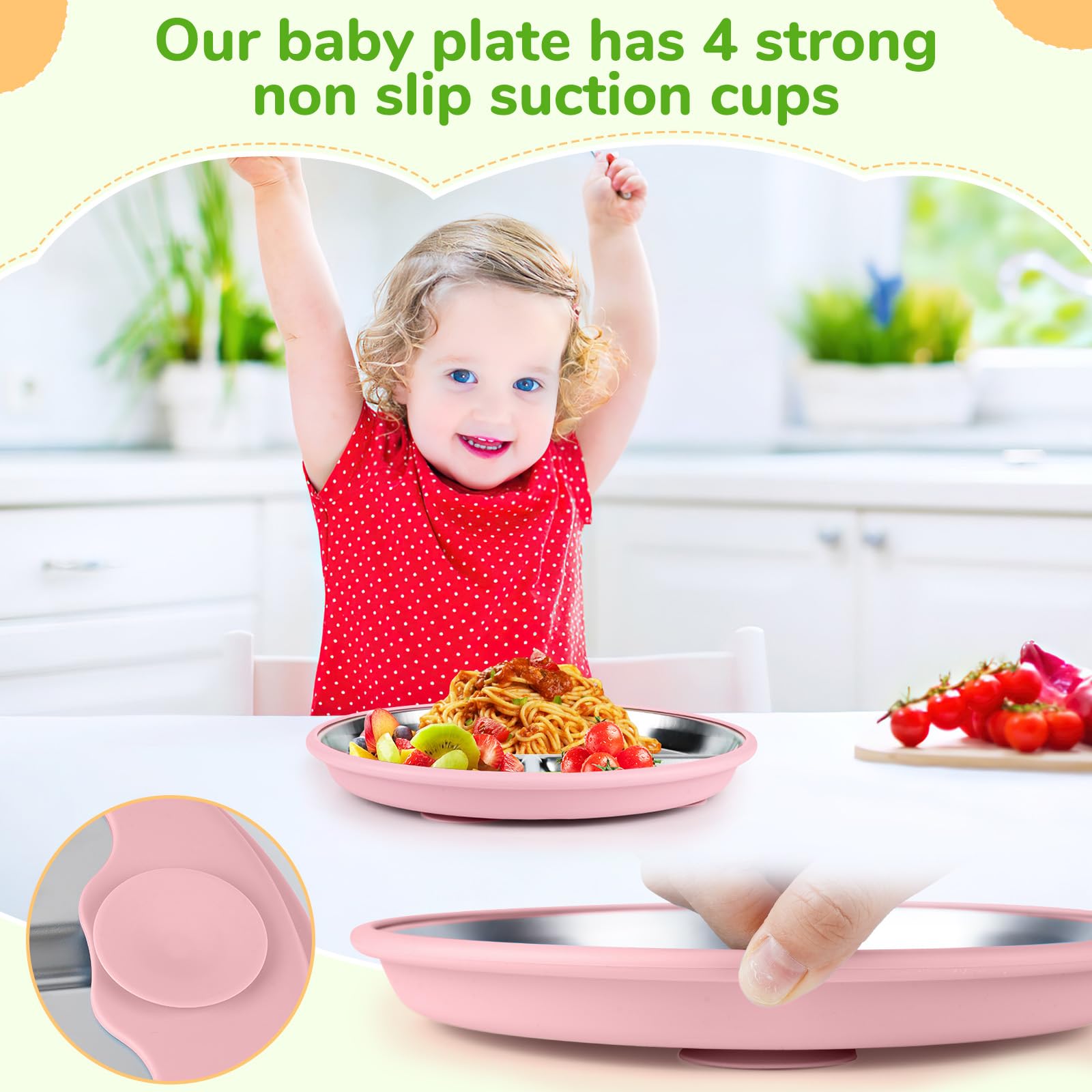 Stainless Steel Baby Feeding Set, Dishwasher Safe Toddler Utensils - Image 3