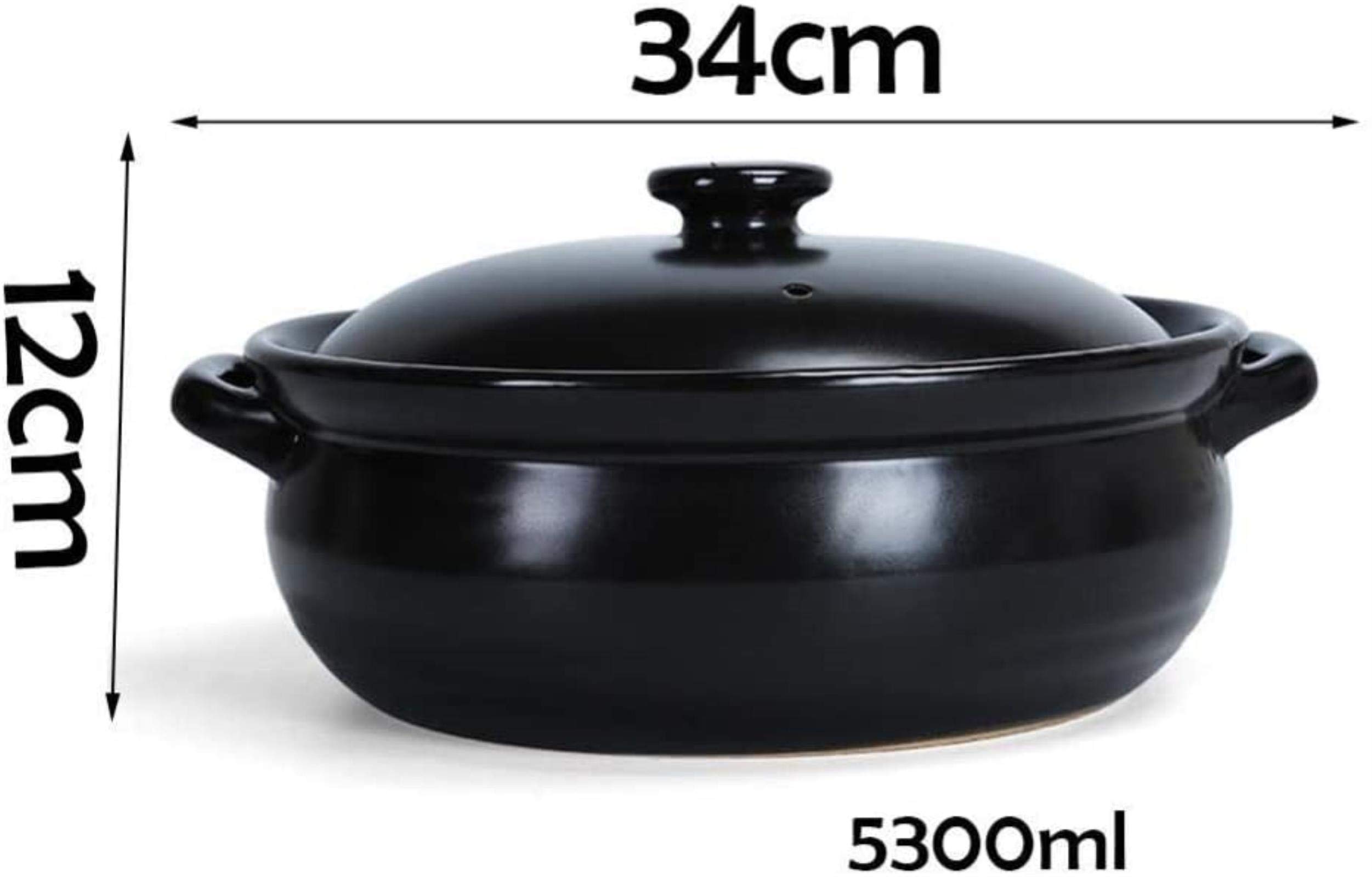 Olla de Barro, Olla de cerámica, Olla de Barro para cocinar - Resistente al frío y Robusta, Almacenamiento de energía, Capacidad de 5300 ml.,-Capacity 5300ML