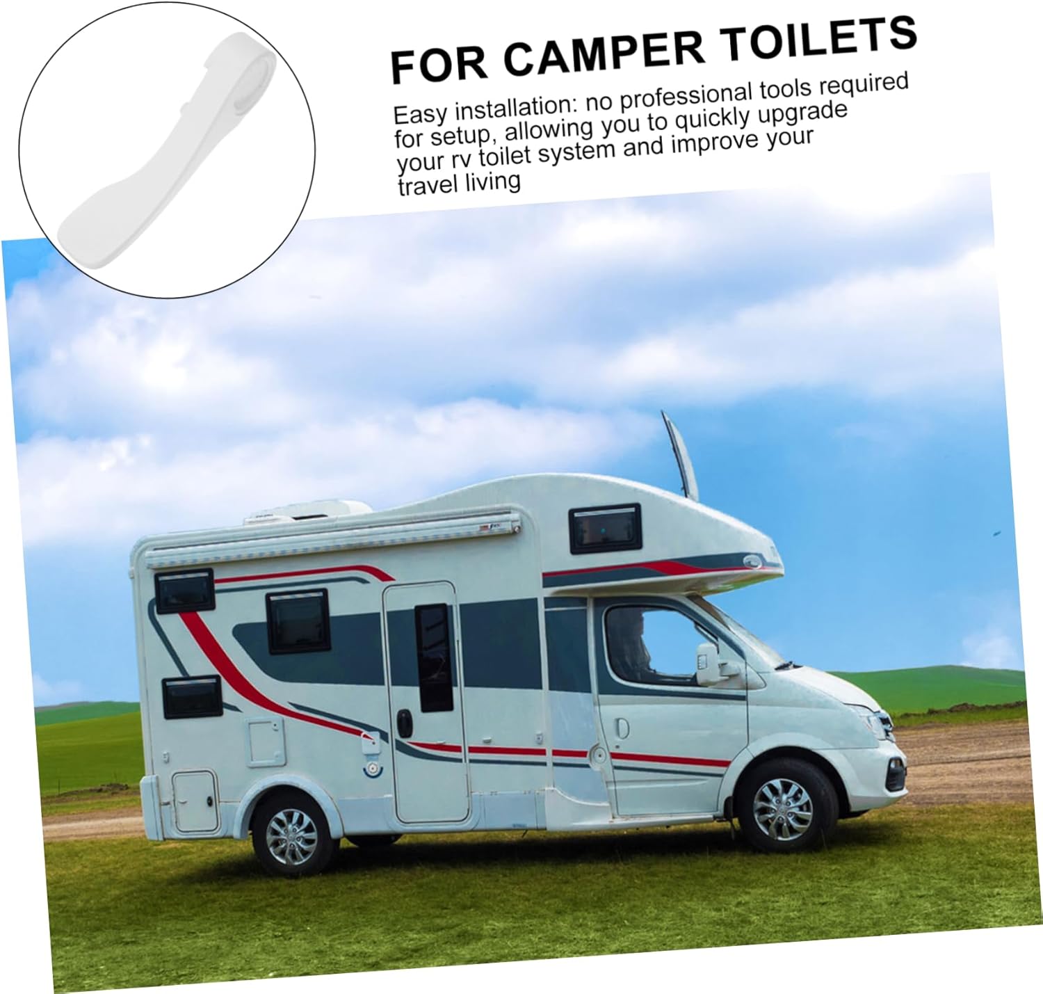 Rv Toilet Flush Pedal Ergonomic Design for Comfort Easy Installation Sturdy Slip Resistant for Rvs and Campers Efficient Waste Management