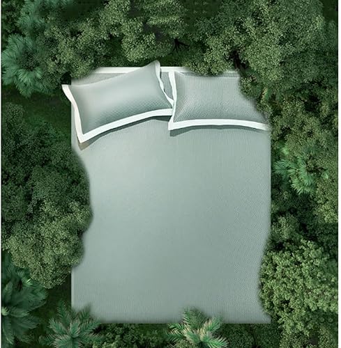 Miniatura 4 de Sábanas portátiles de 3 piezas, cubrecolchón refrescante de verano, fundas de colchón, lavables a máquina (color verde, tamaño 150 * 195)
