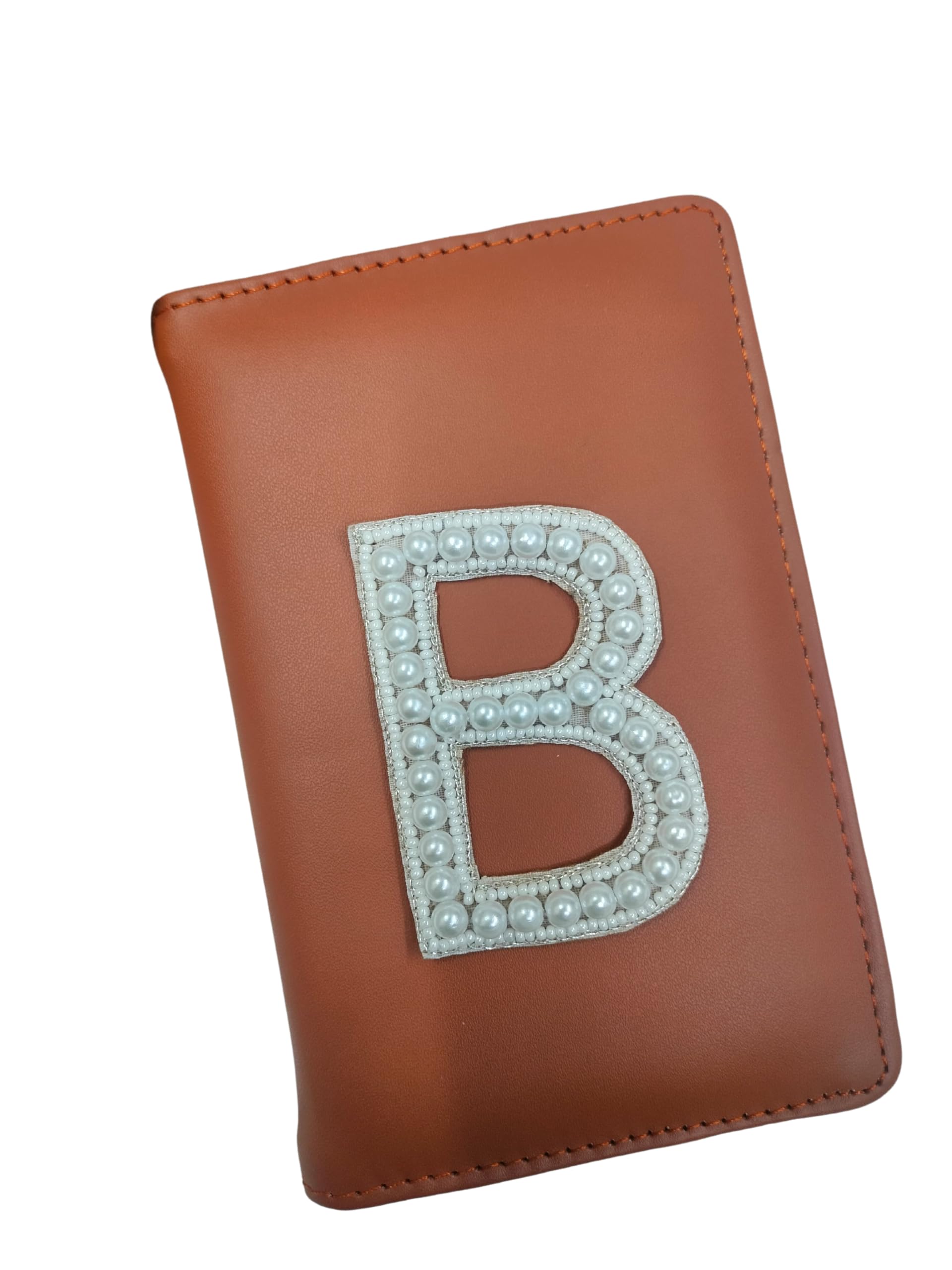 Cmhowlitte Personalized Passport Cover | Customized Travel Accessories Organizer with Name Initials| for Men & Women | Leather Passport Holder | Unisex Handcrafted Gift | Brown | Pack of 1 (B)-image-40