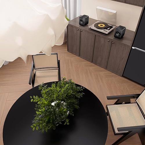 Miniatura 5 de Altavoces alimentados para estantería con Bluetooth 5.3 y amplificador incorporado para reproductor de discos de vinilo, altavoces de plato