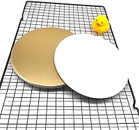 Vista 39 de Tableros redondos para tartas, paquete de 10 soportes para tartas, base circular de cartón (plata, 12 pulgadas)