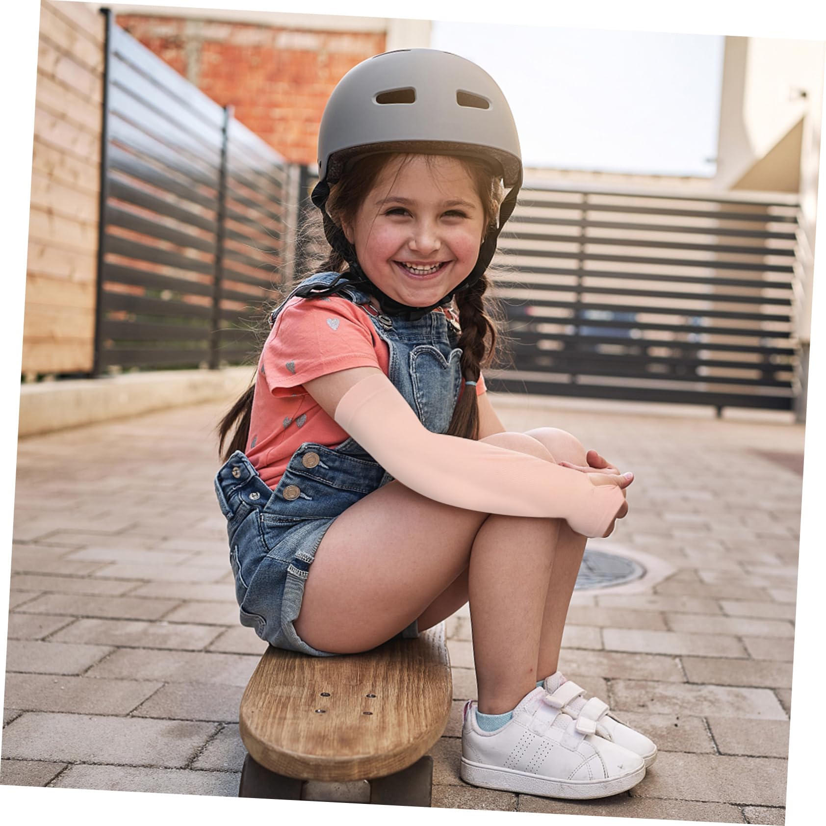 8 Paires Manches en soie glacée pour enfants bras manches filles manches enfants couvre-bras manchette anti uv Manchettes anti-UV revêtements extérieurs revêtements d'été 90% nylon
