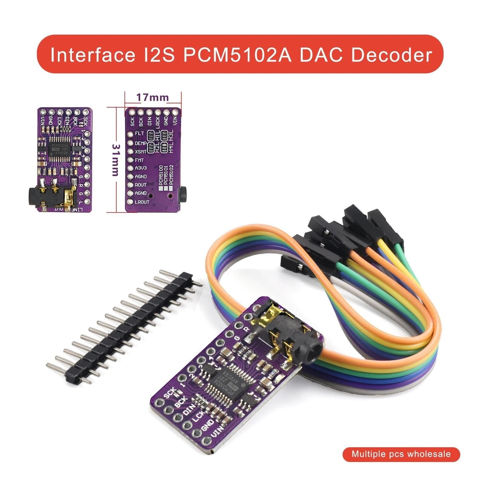 PCM5102 Modulo decodificatore DAC I2S HiFi 32 bit 384K