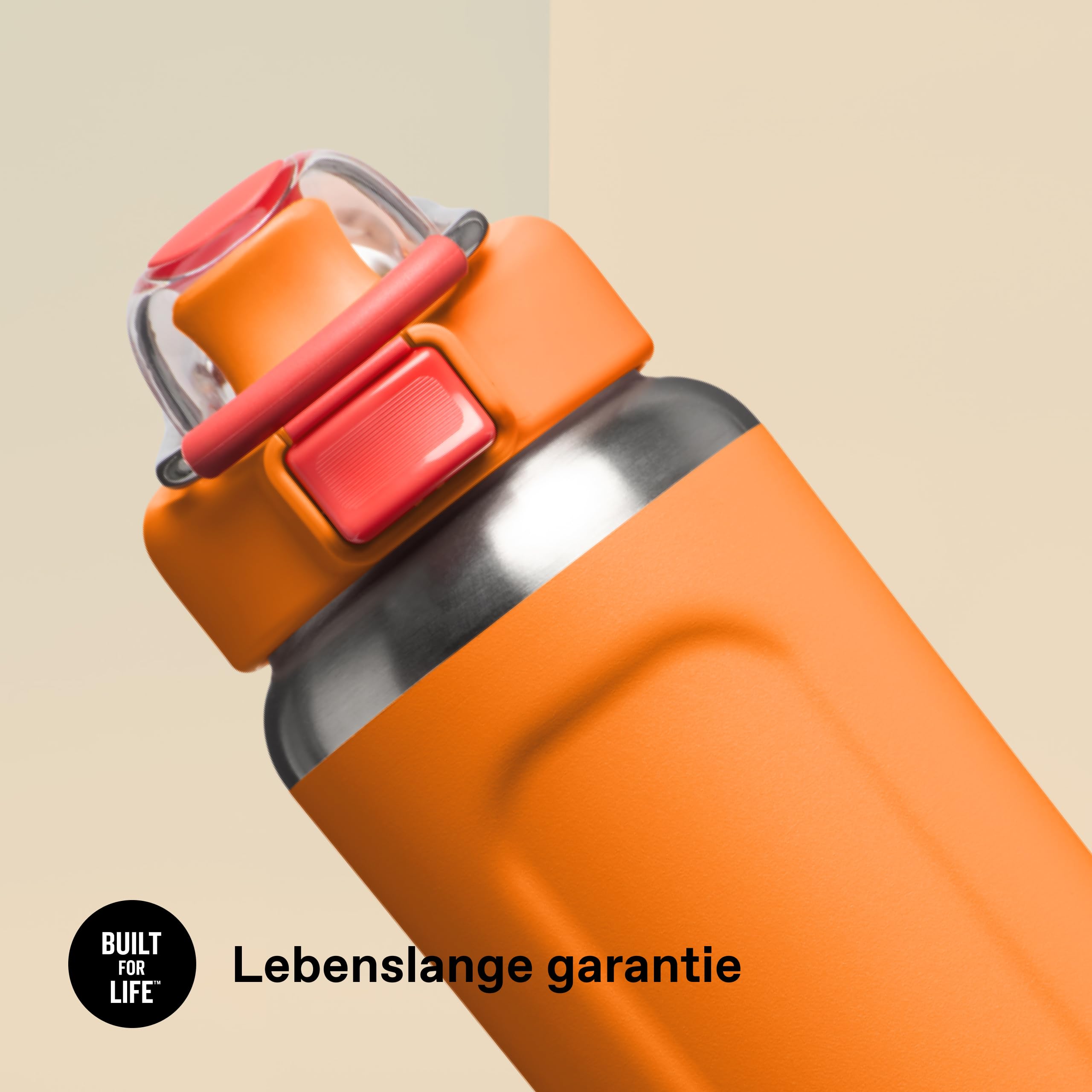 STANLEY 1913 Wellspring Bottle 0.7L - Kühlt 12 Stunden - 40 Stunden Eisgekühlt - BPA Frei Recycelter Edelstah Flasche - Auslaufsicher - Spülmaschinenfest - Goldenrod Coral | Kühlt 12 Std. - 40 Std. eisgekühlt - Auslaufsicher - BPA-frei - Spülmaschinenfest