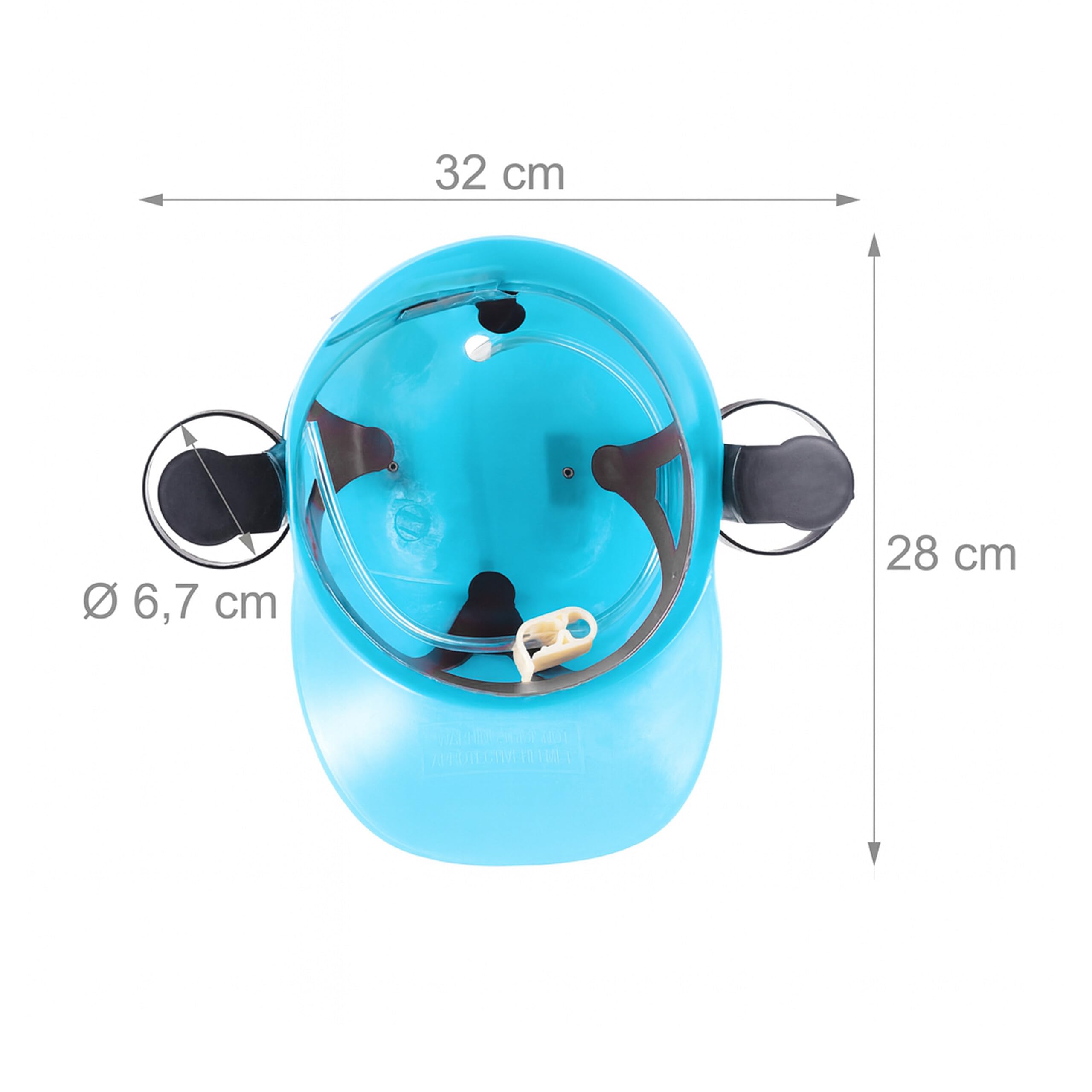 Relaxdays Cappello Porta Birra, Elmetto con Cannuccia, per 2 Lattine, Gadget per Carnevale, Calcio, Feste, Vari Colori