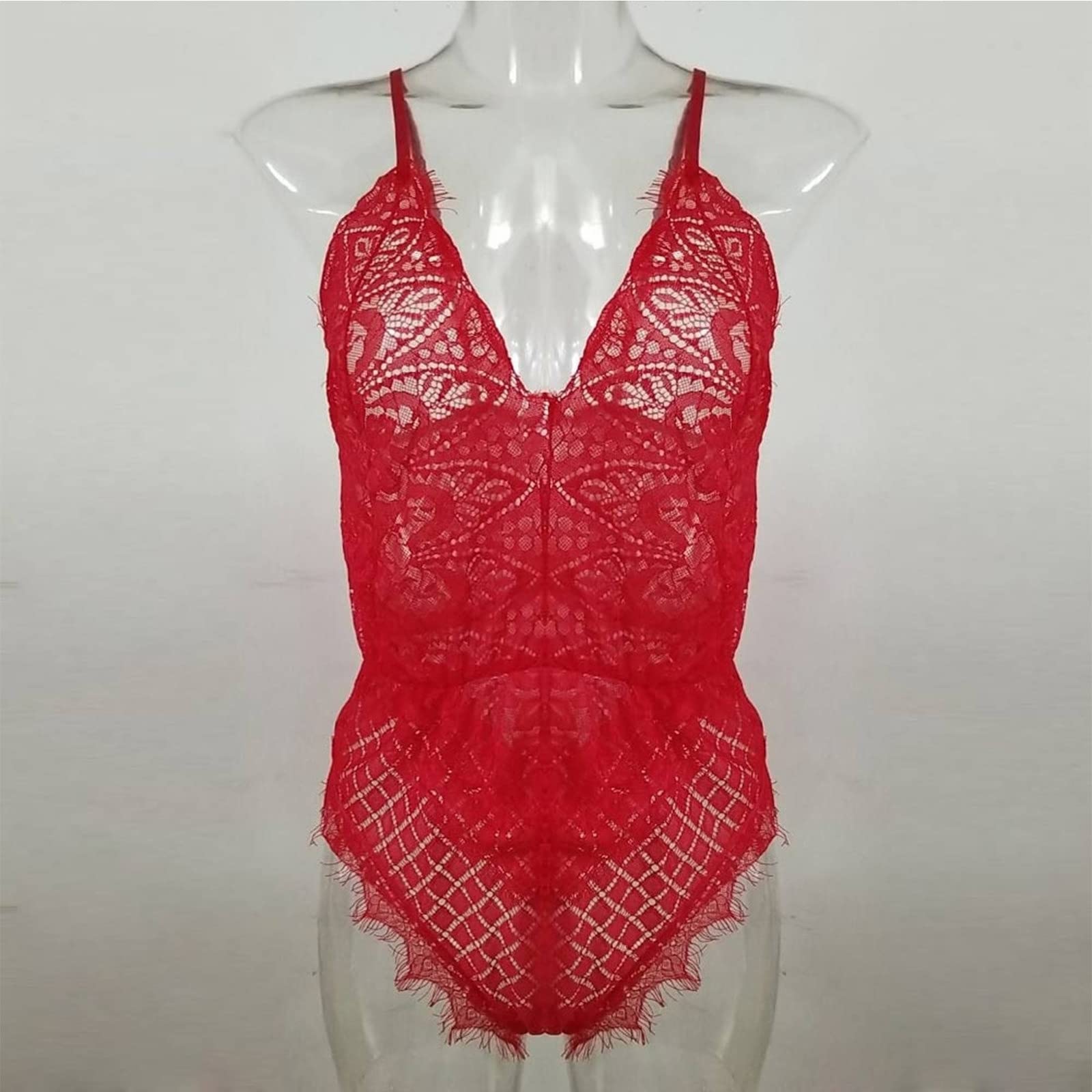 RWRAPS Sexy hohler Dessous-Bodysuit für Damen, Streifen-Dessous-Set (Farbe: E, Größe: XL-Code) (EM-Code)