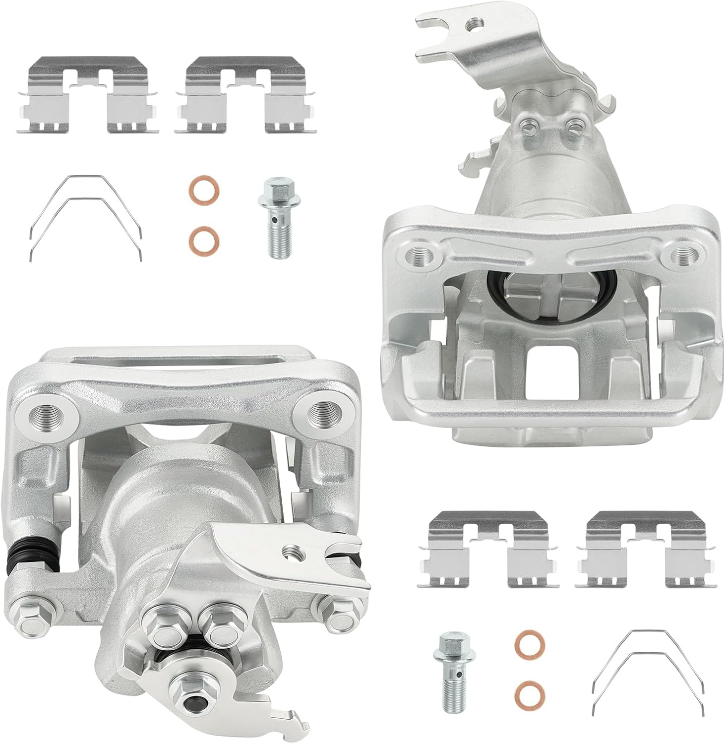 Rear Disc Brake Caliper Assembly with Bracket fit for 2008-2012 Honda Accord, 2009-2014 Acura TSX, Rear Left and Right Caliper Set with 2PC, 19-B3358 + 19-B3359