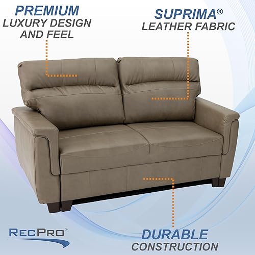 Miniatura 5 de RecPro Sofá cama RV Trifold de 68 pulgadas RV Loveseat  Sofá cama cama  Muebles RV  Sofá RV  Sofá RV (Putty)