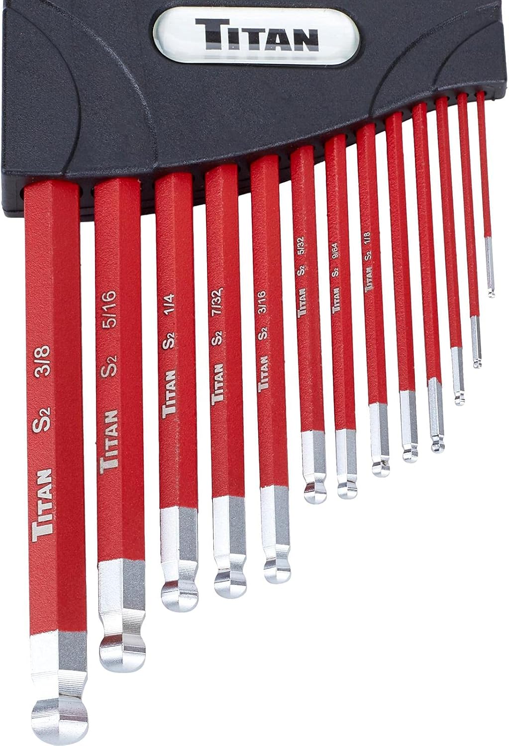 Speedway Motors Titan Tools Long Detent Ball-End Allen Hex Key Set, SAE/Metric