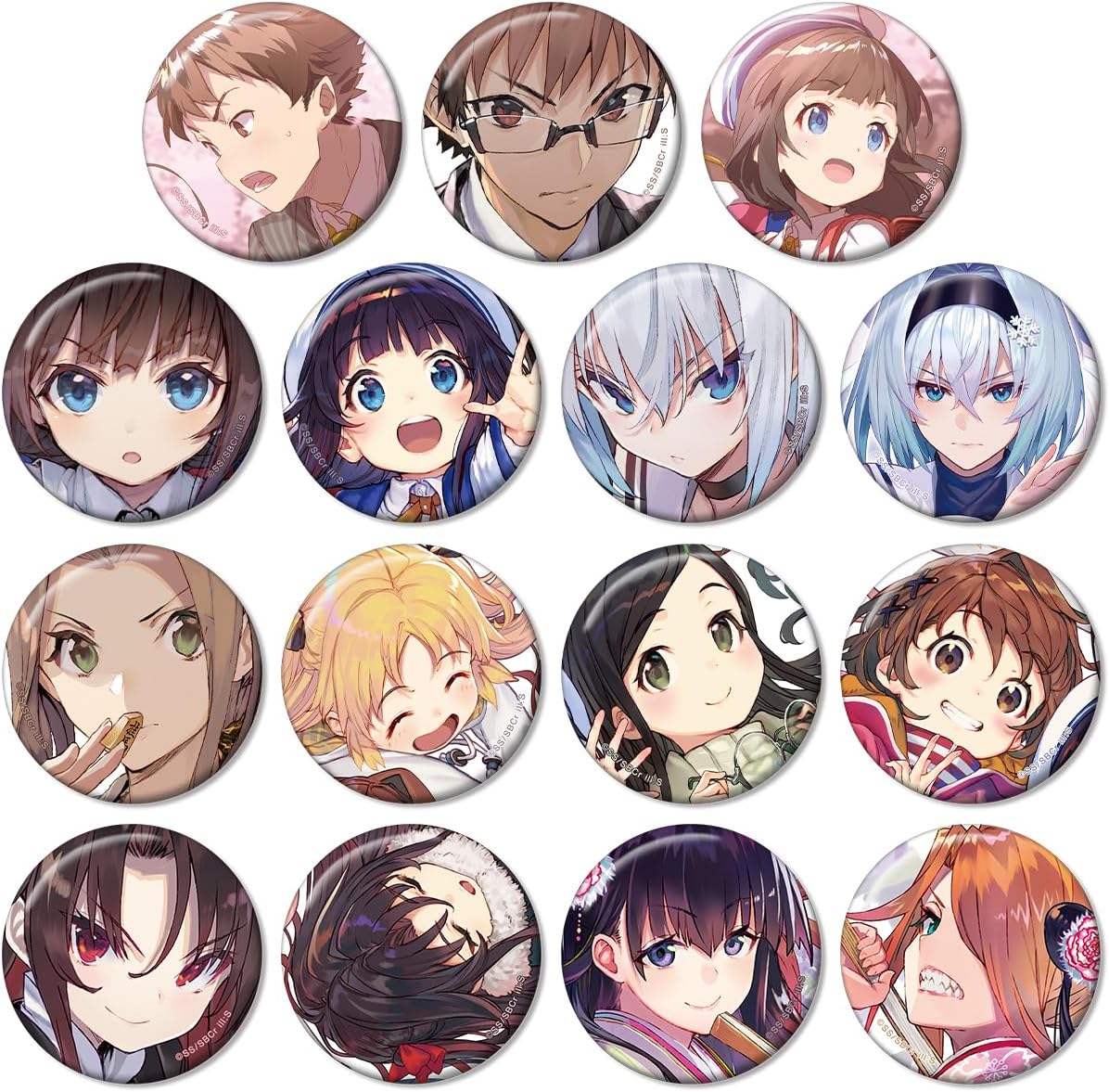 Ryuo's Work! Trading Original Illustration Tin Badges Box of 15