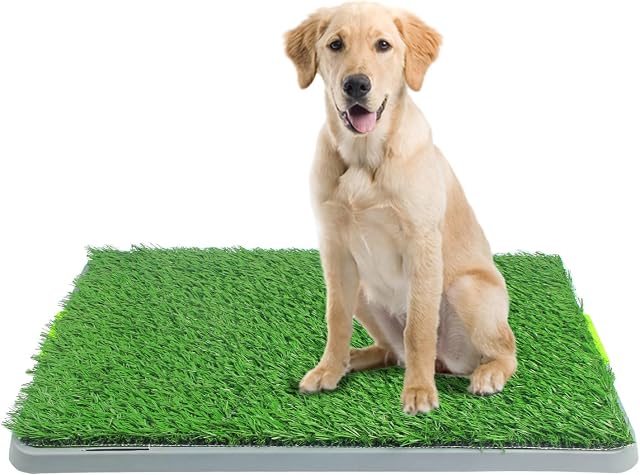 PAWISE Pet Park Deluxe Trainer Indoor Dog Toilet,Dog tray Puppy training pad, Dog Puppy Potty Pee Pad with Artificial Grass and Drawer Portable Dog Training Mat45X70CM (Standard)