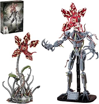2-in-1 Strange Cannibal Flower Building Block Set 858 Pcs Botanical Monster Action Figure for Adults & Teens Sci-Fi Horror Creature Model Kit Unique Halloween Room Desk Decor Gift