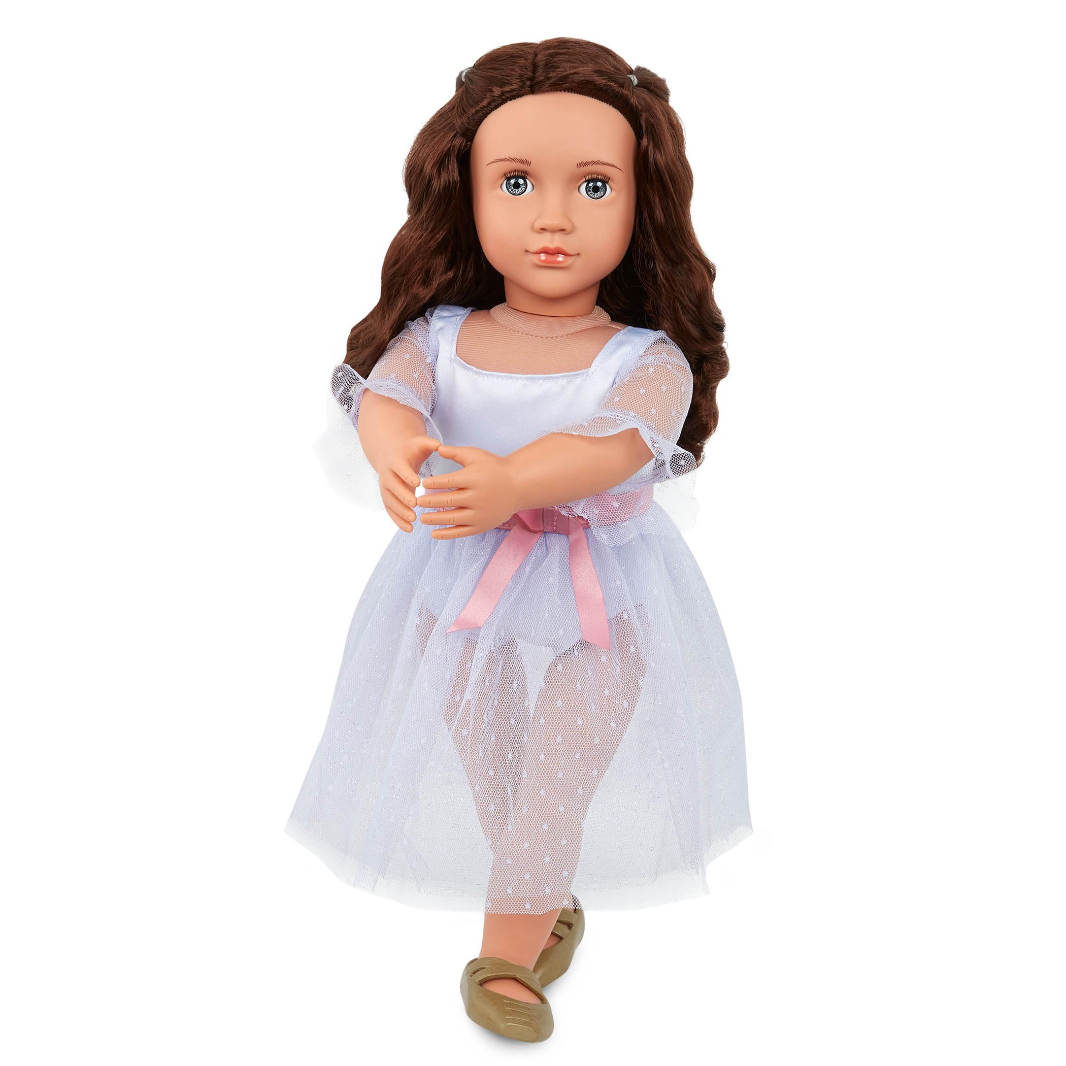 Our Generation - Clara 18-Inch Ballerina Doll - Nutcracker Accessory - Ballet Outfit - Blue Eyes & Brown Hair