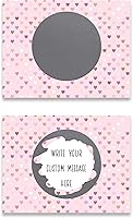 Vista 2 de My Scratch Offs - Paquete de 20 Mini Tarjetas Rasca y Gana DIY de Corazón Rosa para San Valentín con Calcomanías, 3x4 Pulgadas, Notas de Amor