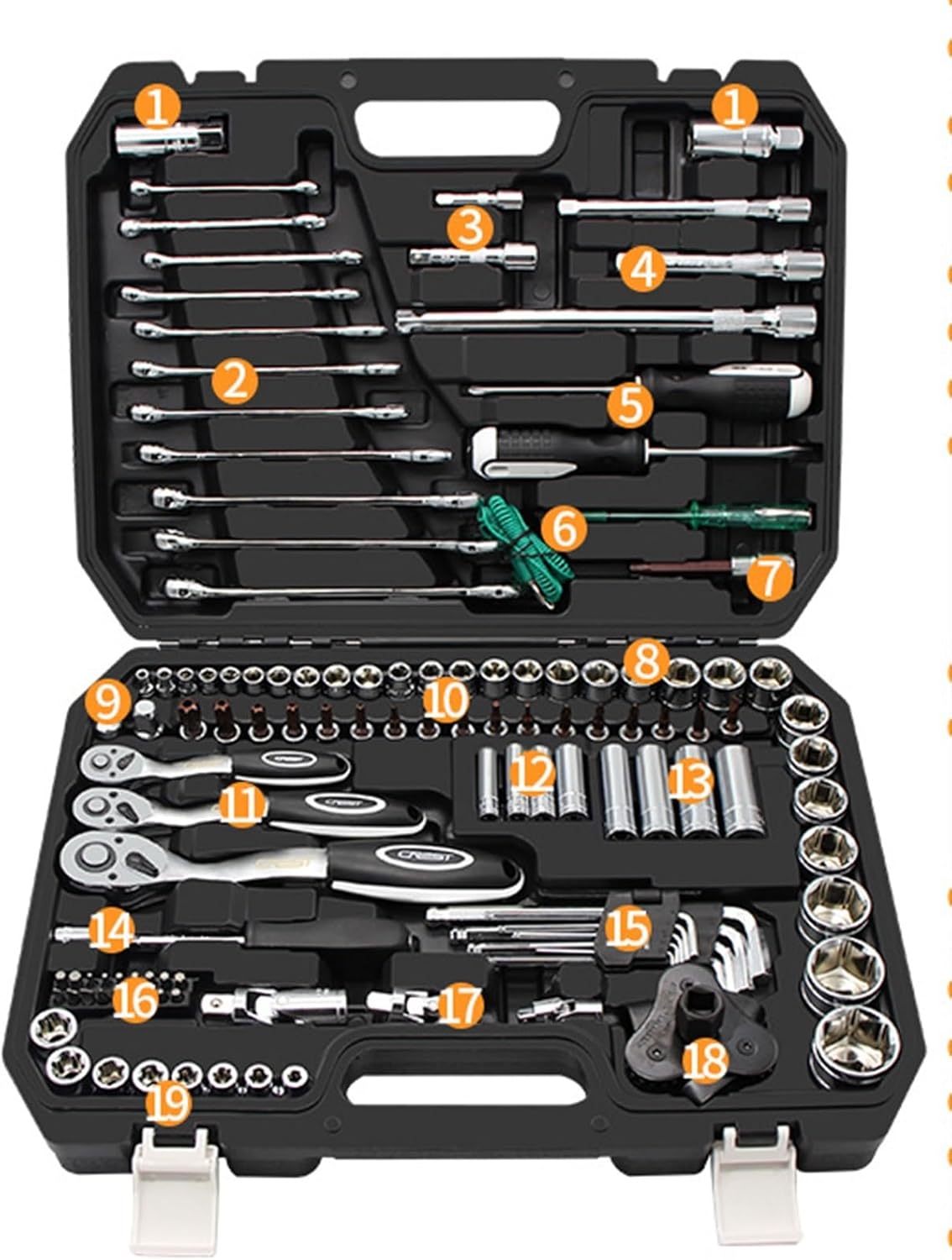 Tool Set Hand Tools for Car Repair Ratchet Spanner Wrench Socket Set Car tire Repair