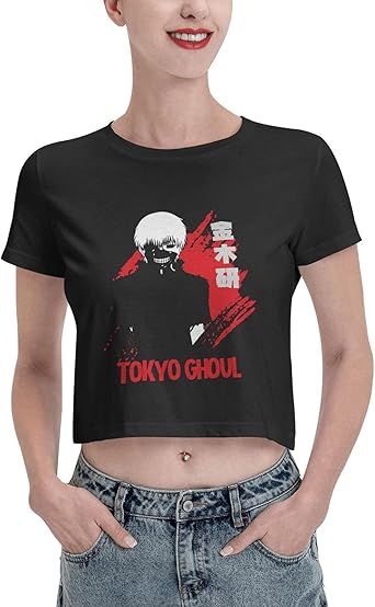 Amazon.com: Women's Tokyo Ghoul T-Shirt Sexy Naked Belly Button Fashion