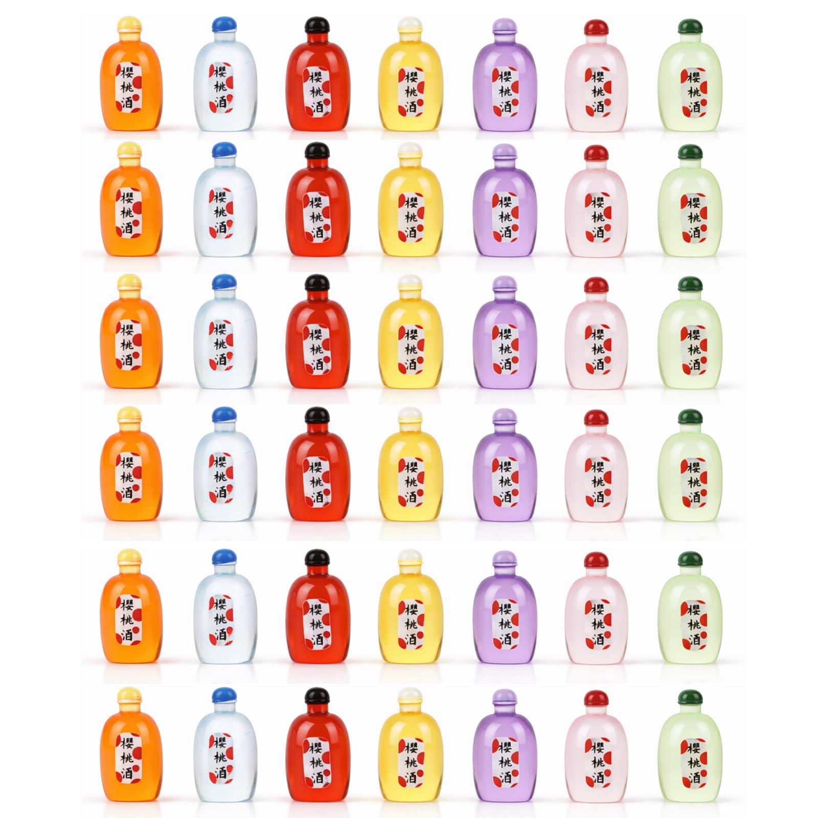 Miniature Mini Beer Drinks Decoration Beer Glass 42Pcs,Minature Accessories,Mixed Fake Drinks Decoration Beers Glass Bottle Model for Birthday Party Cake Decorations
