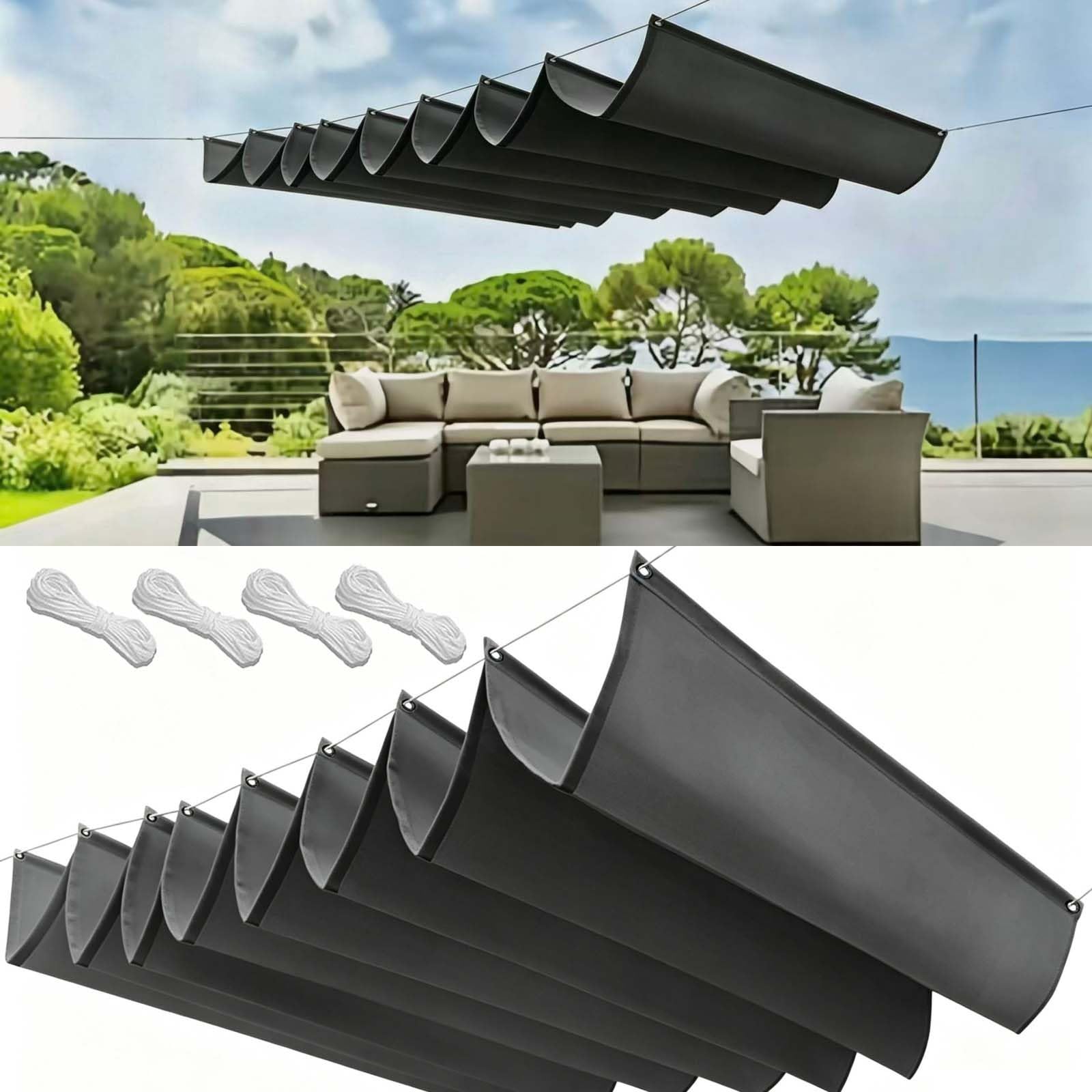 Voile d'ombrage balcon bâche 140x220cm rétractable pour déjeuner à l'abri du soleil