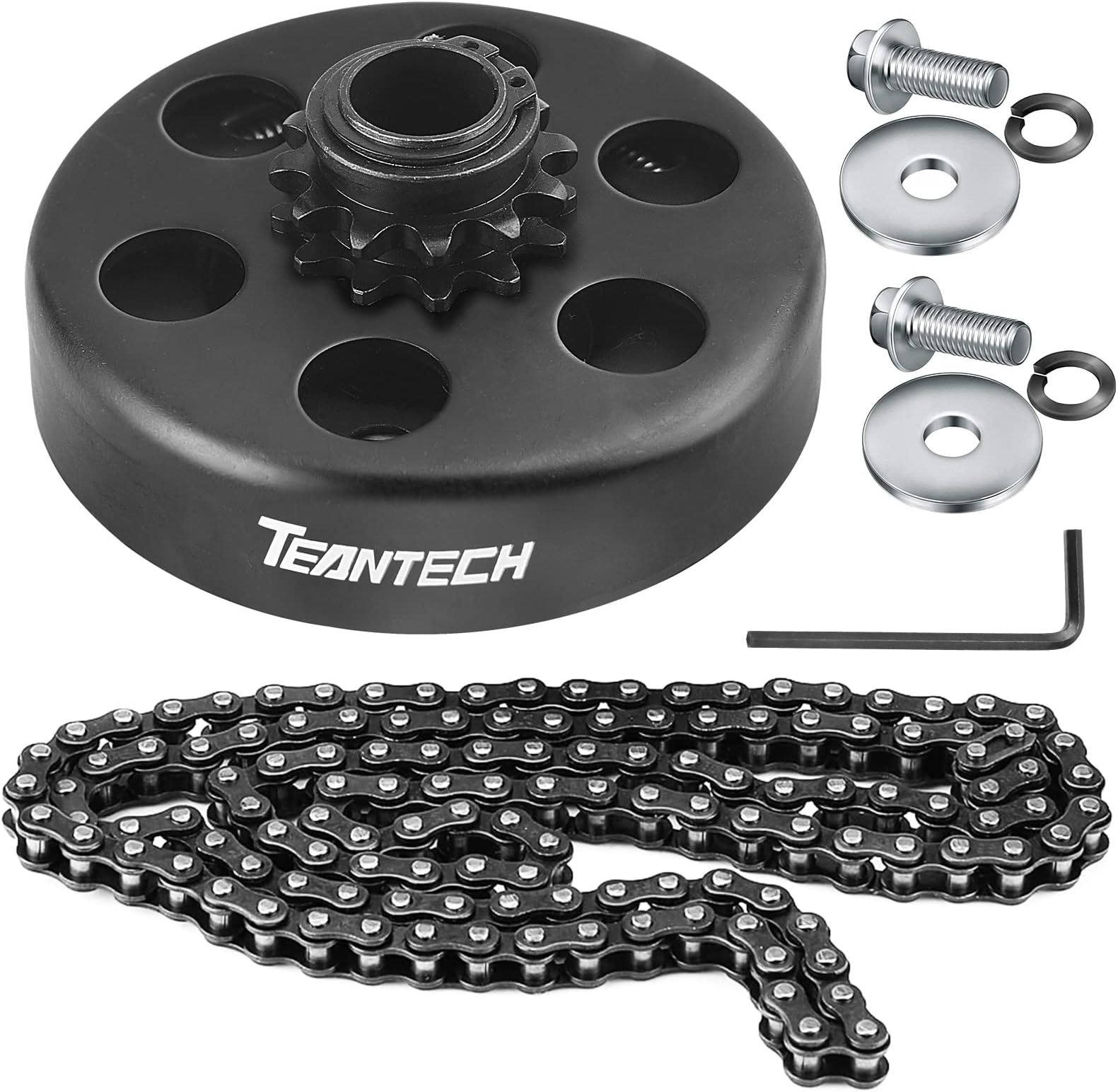 Go Kart Clutch 3/4 Bore 12T with #35 Chain Centrifugal Clutch and Chain for Go Kart Minibike Honda Engines