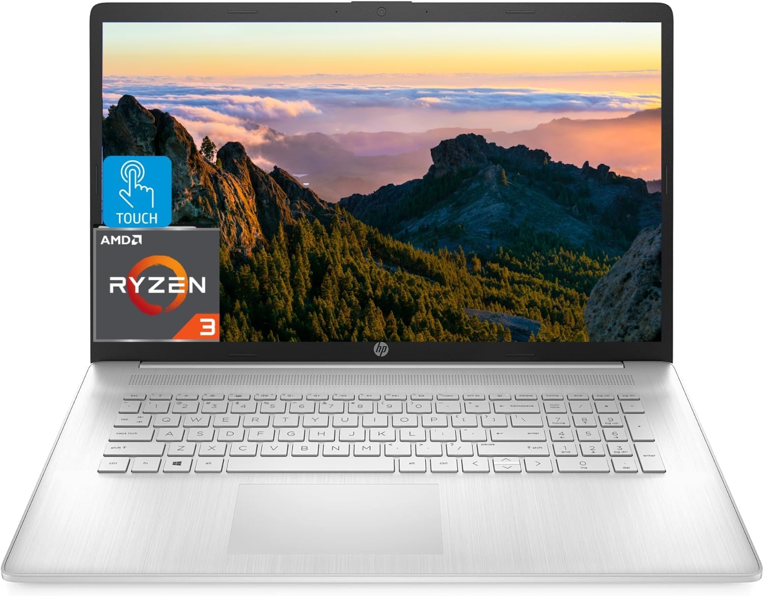 HP 17.3" HD Business Laptop Computer, AMD Ryzen 3 5300U Quad-core Processor 2.6GHz (Up to 3.8GHz), 16GB RAM, 1TB SSD, Backlit Keyboard, USB-C, Wi-Fi, Bluetooth, Touchscreen, Webcam, Rose Gold, Win 11