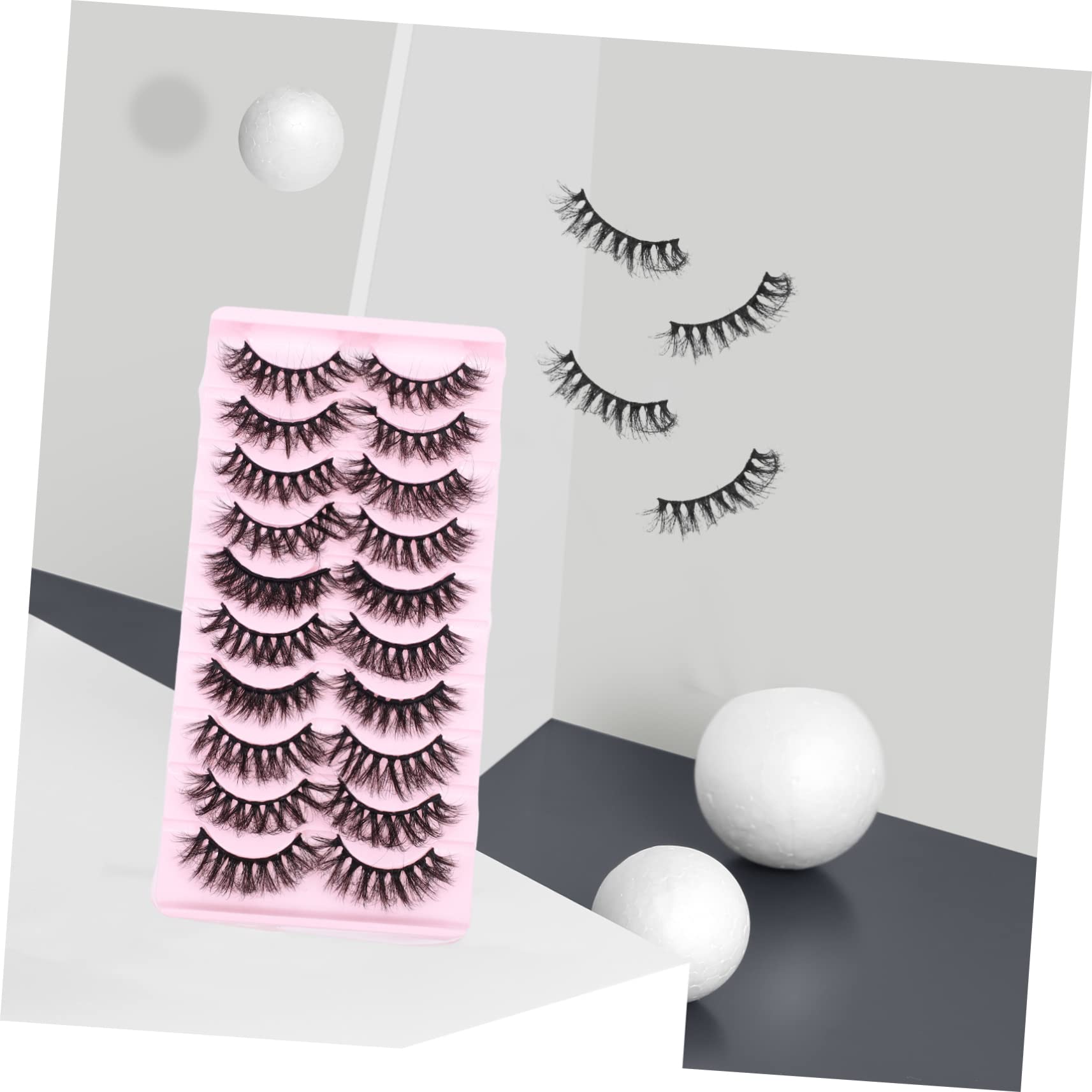 Healeved 50paia of Natural Look Fake Eyelash Extensions for Women Comfortable Easy to Use Wispy Design for Stunning Eye Makeup