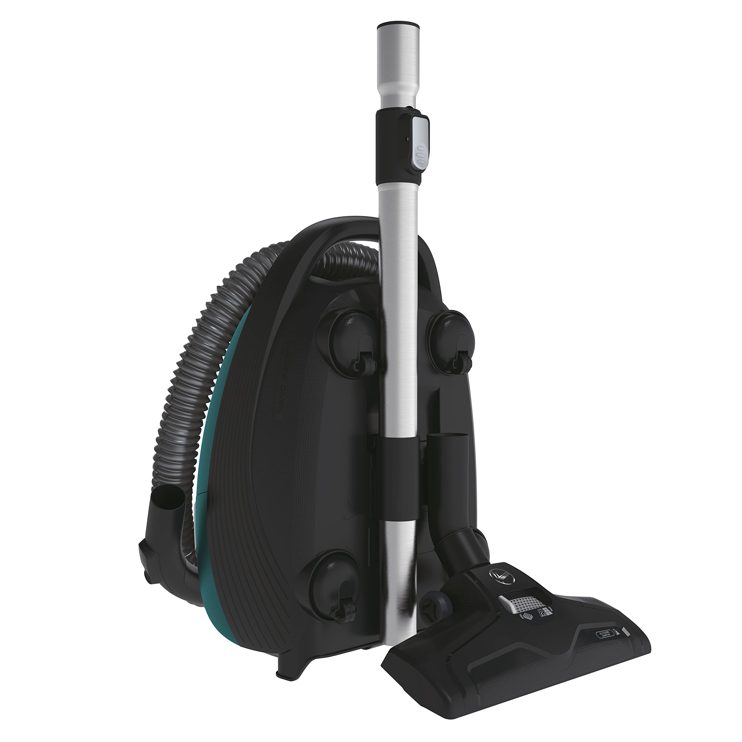 Hoover H-ENERGY 300 HE330ALG 011 Aspirapolvere Con Sacco, Con Filo, 850W, Capacità 3,5 L, Spazzola All Floors e Mini Turbo, Raggio Azione 9,5m, Verde