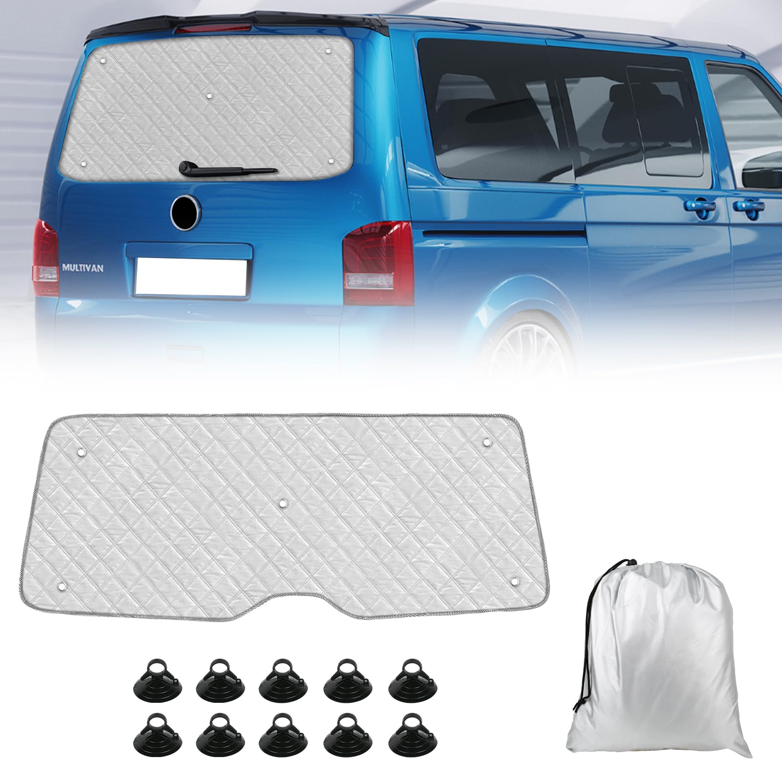 Parasole per Lunotto Posteriore Auto per VW T5 T6 2003-2024, una Porta Copri Sole Lunotto Posteriore Tenda Parasole Protezione Solare Anti - UV