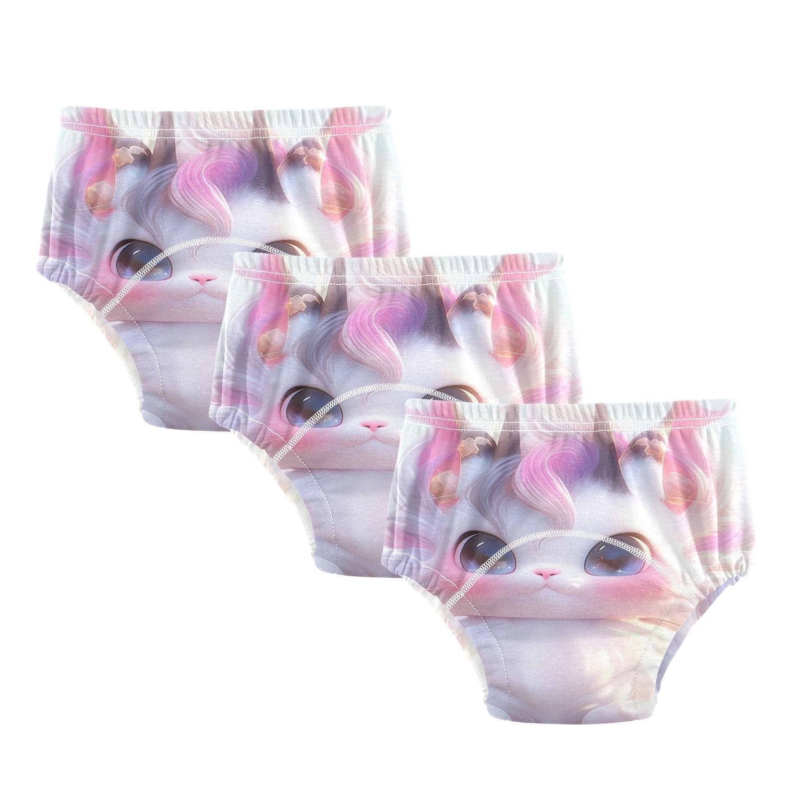 Coikll A Cat with Horns Toddler Training Underwear Waterproof Baby Pee Pants -5T
