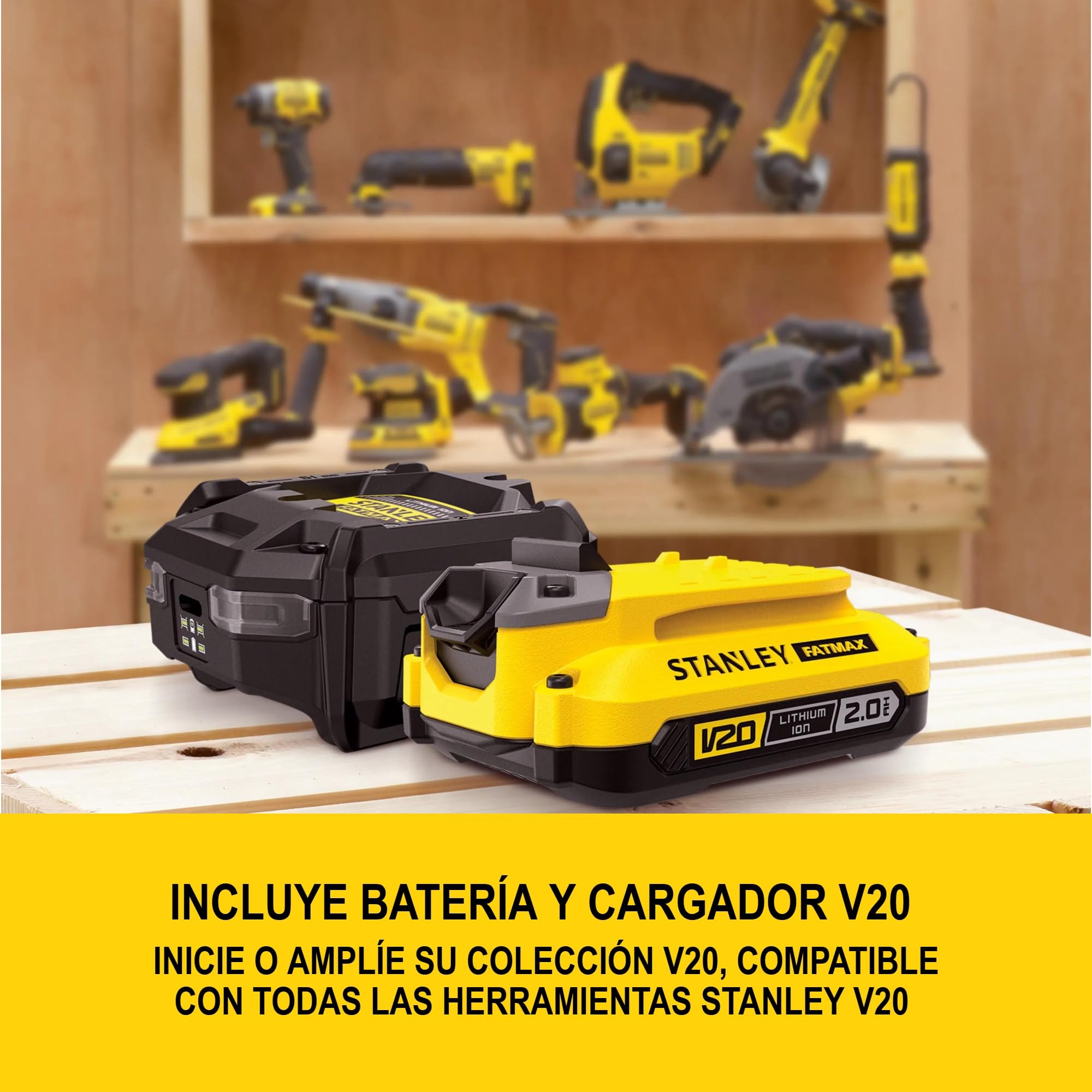 Stanley Batería de Litio Recargable SFMCB10D1-QW 2 Ah - Marca EAN: 5035048808634