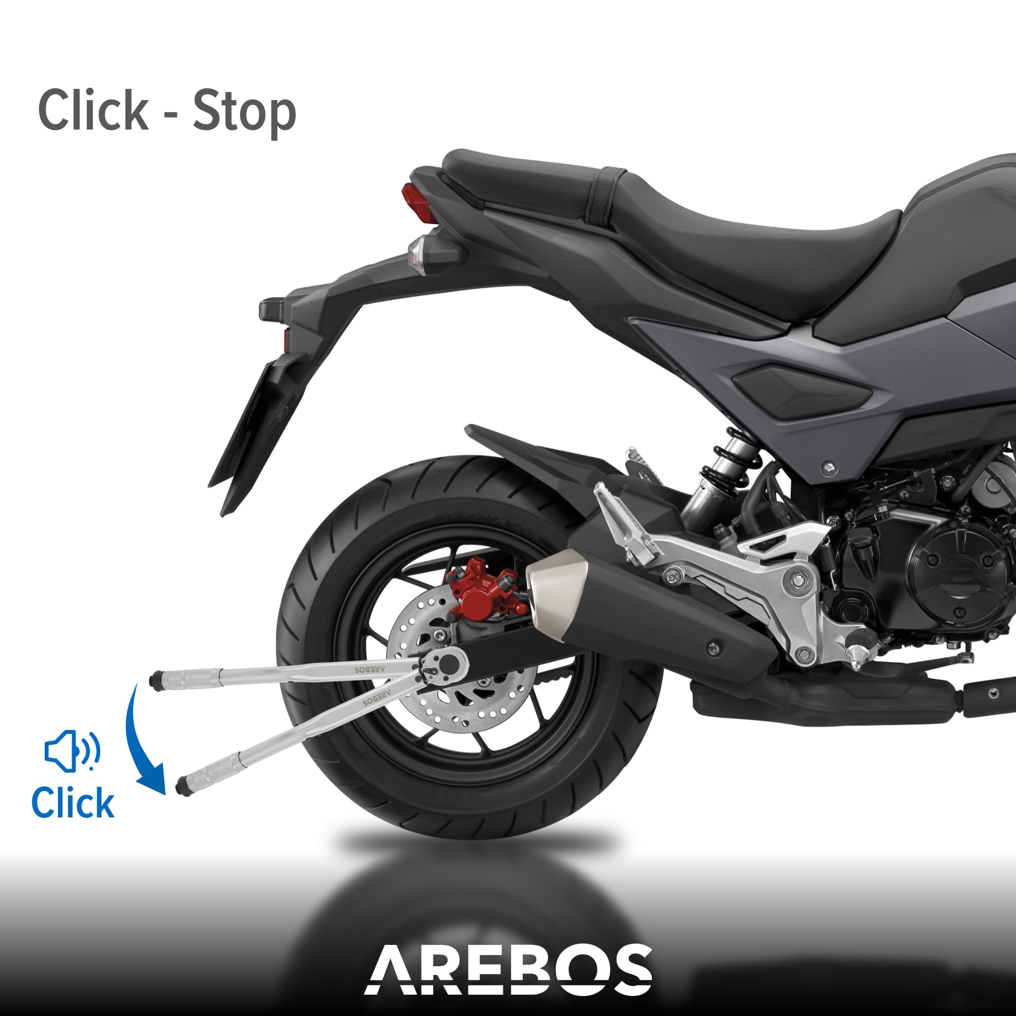 Arebos Klucze dynamometryczne 6-częściowy zestaw | 40-210 Nm, 1/2" cala | w zestawie klucze nasadowe 17, 19 i 21 mm, przedłużenie, rękawice montażowe i walizka | tolerancja +/- 4% | klucz do opon