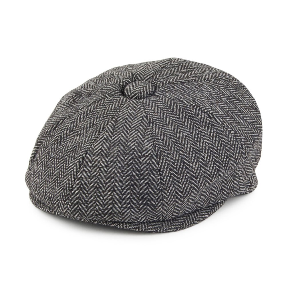 Jaxon & James Baby Herringbone Newsboy Cap - Charcoal - Baby - 44cm