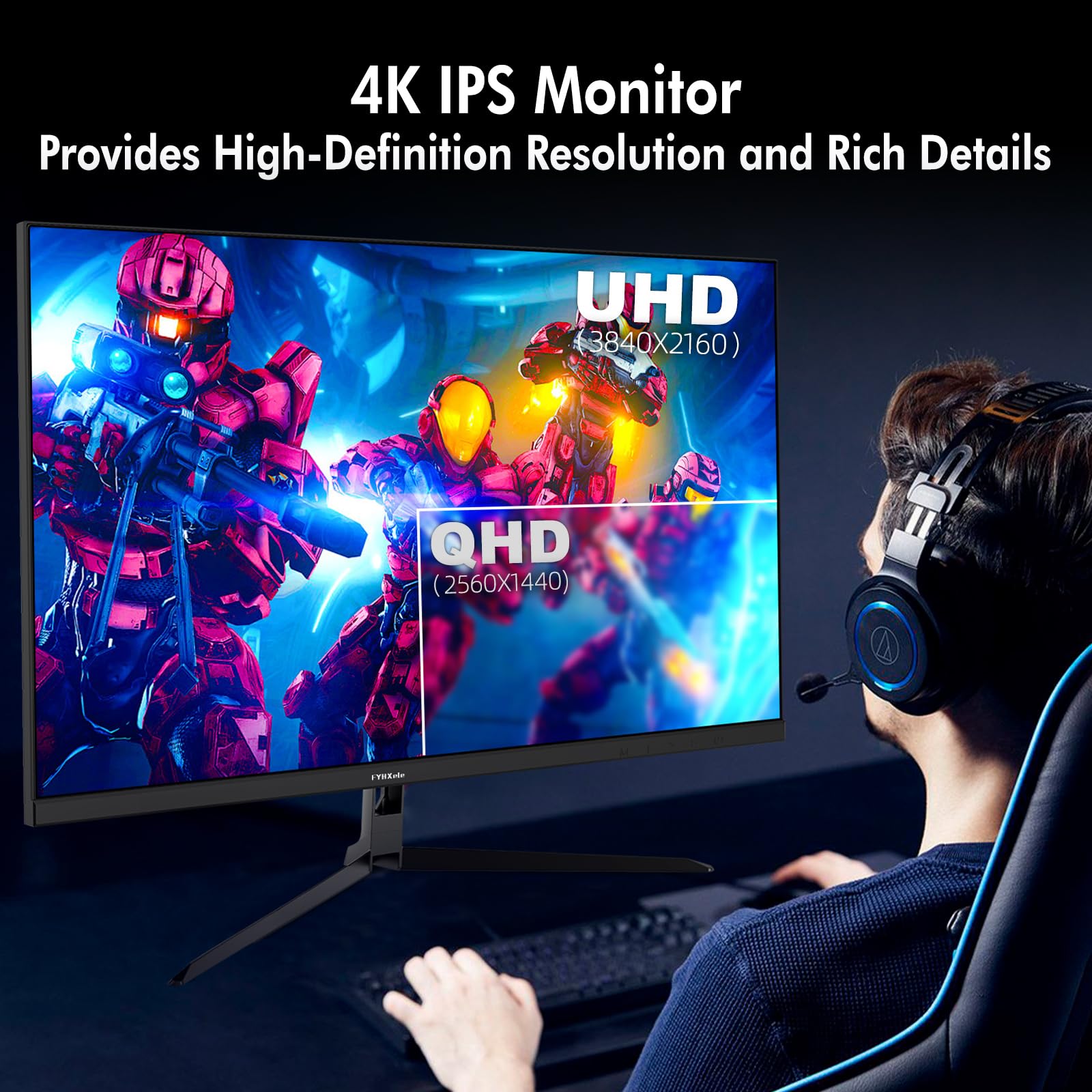 Amazon.com: FYHXele 32 inch 4K Gaming Monitor, UHD Fast IPS