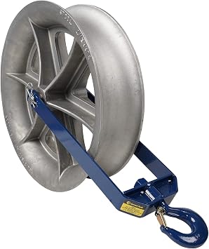 812 Hook Type Sheaves - 12" Diameter Heavy Duty Cable Guide with Welded Steel Frame & 8 000 LB Capacity