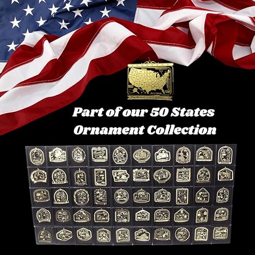 Miniatura 5 de Caja de regalo de cuero sintético negro con adorno de latón del estado de Tennessee