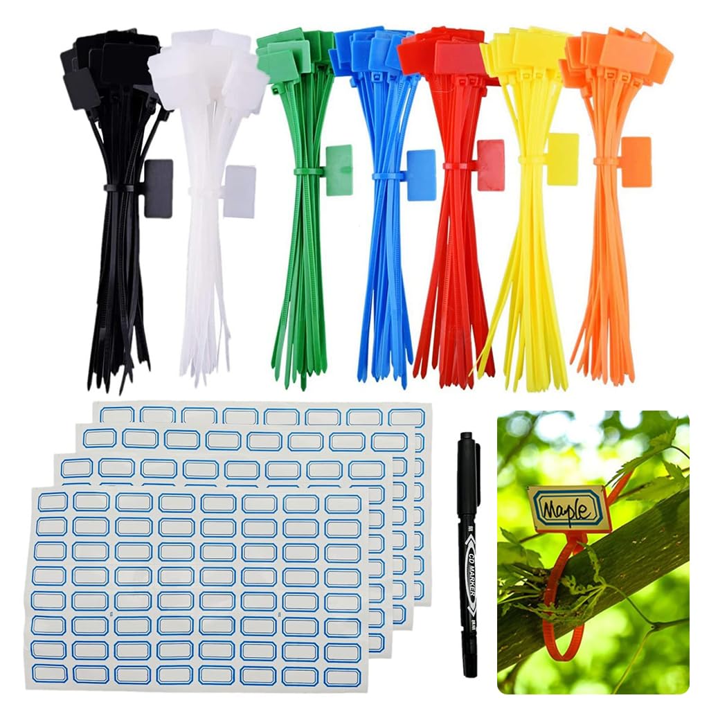 HASTHIP® Gardening Plant Twist Ties - Colorful Plastic Trellis Garden Ties - 16CM Adjustable Plant Ties with Label Sticker & Pen - Garden Plant Support & Clips - Nylon Ties for Plant Growing (250 Pcs) (B0DBHTHNND) Amazon Price History, Amazon Price Tracker