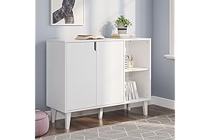 White Kitchen Buffet Cabinet Storage Sideboard