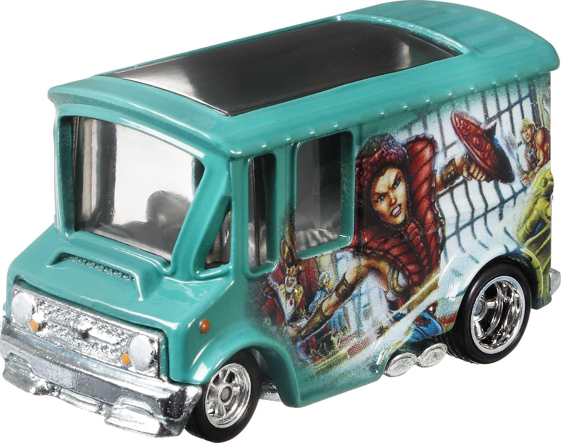 Hot Wheels Toy Car, 1:64 Scale Premium Die-Cast Bread Box Van, Metal/Metal Chassis & Body, Pop Culture Vehicle for Kids & Collectors