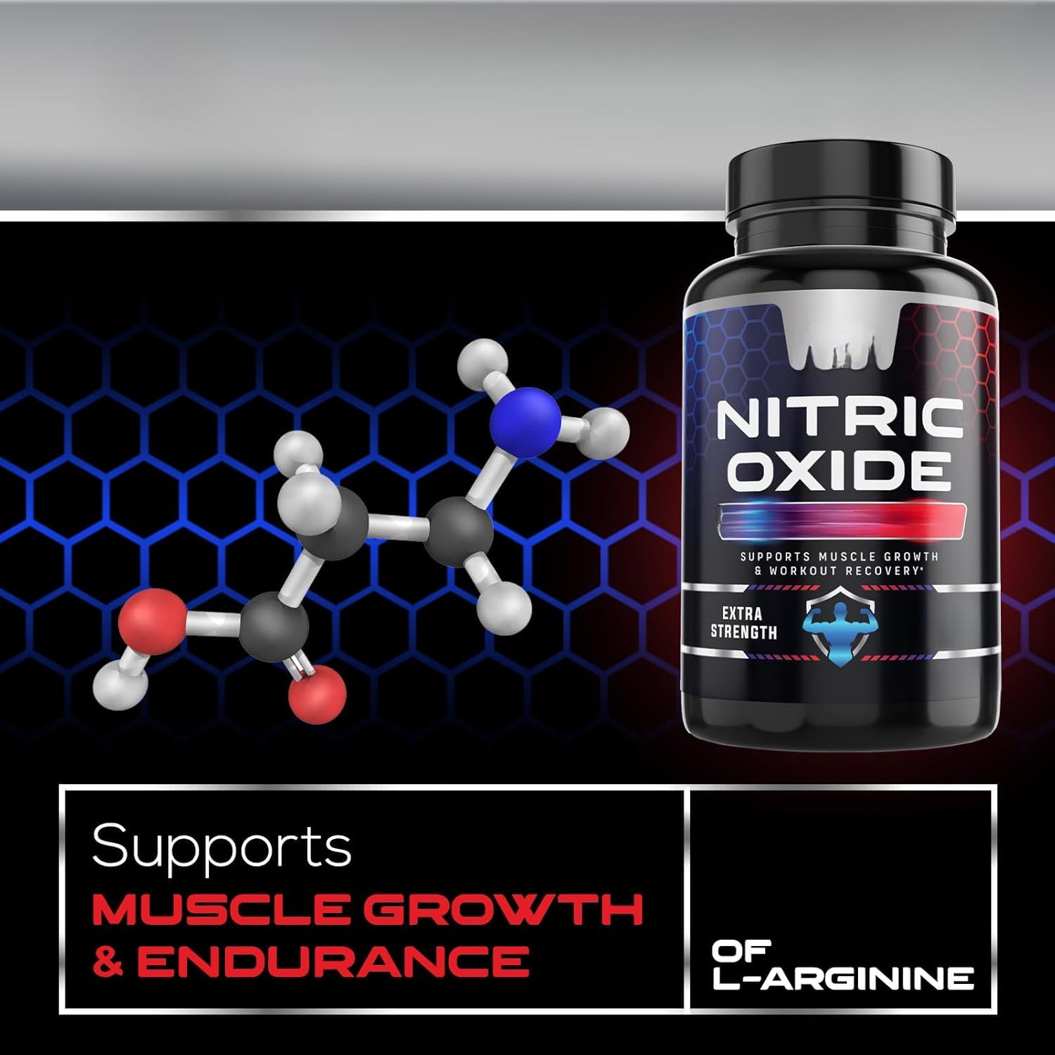 Booster di ossido nitrico extra forte - L-arginina e citrullina 3 volte più forti, i migliori integratori di ossido nitrico per uomini