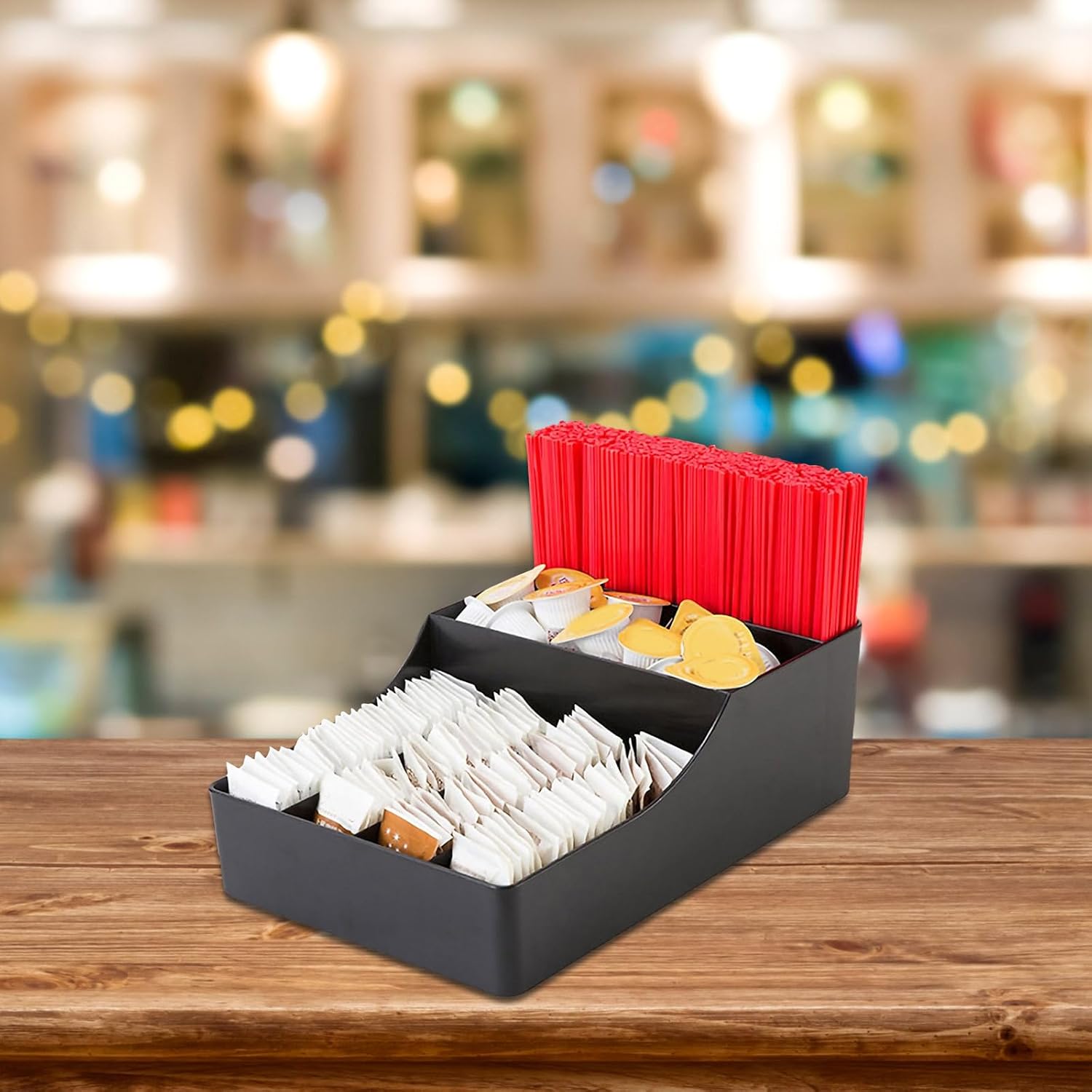 VOSAREA Coffee Station Sugar Bag Organizer and Tea Bag Holder with Plastic Sturdy Design for Organizing and Desktop Decoration in Apartments