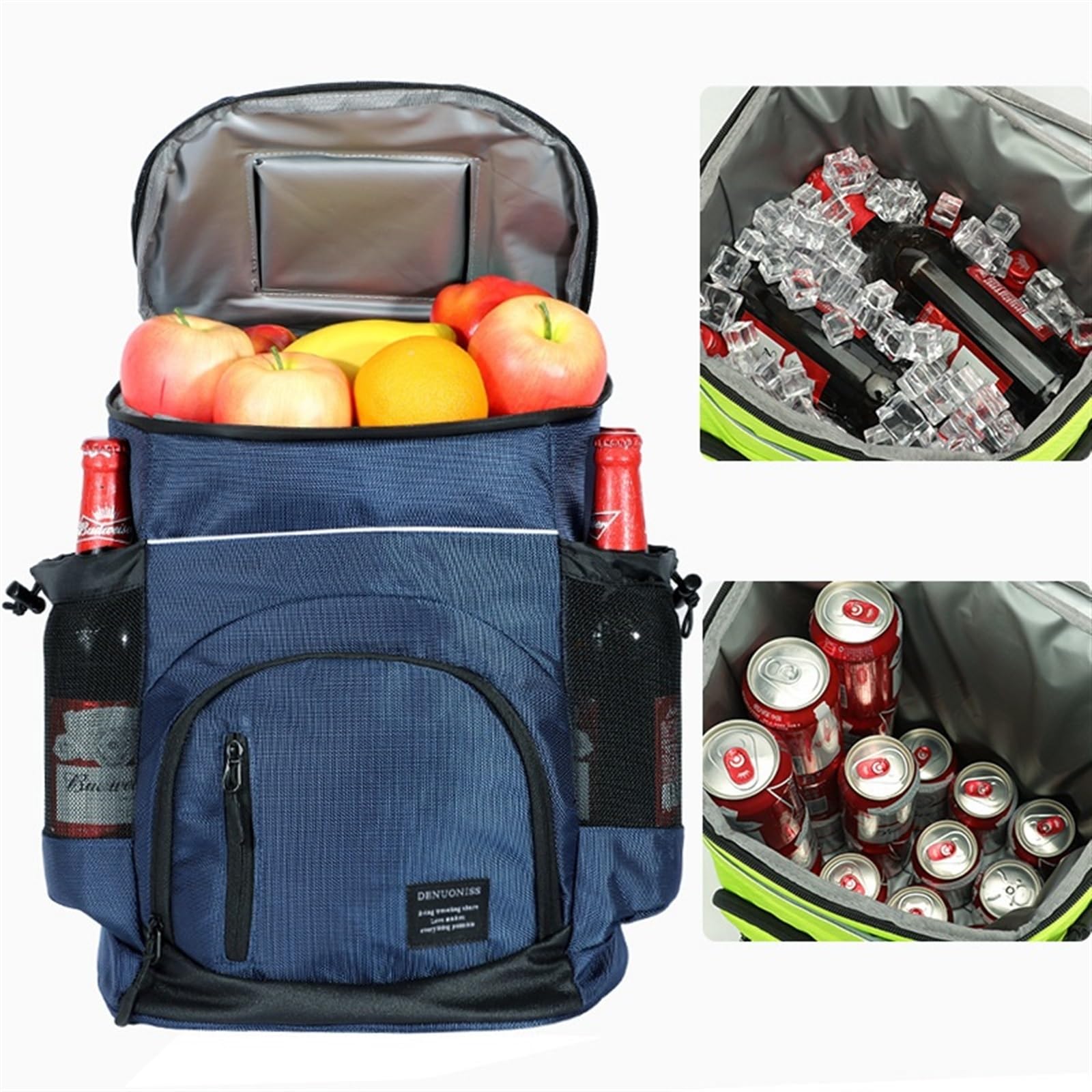 Kosz piknikowy, torba kempingowa, torba na ramię, pogrubiona torba piknikowa o dużej pojemności, torba Bento, zestaw plecaków piknikowych (C)