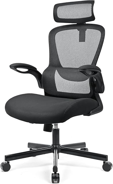 ACMELIFE Office Chair Ergonomic, Executive Desk Chairs with Adjustable headrest Breathable Mesh Design, 360° Swivel Computer Chair with Built-in Lumbar Support for Home and Office Use