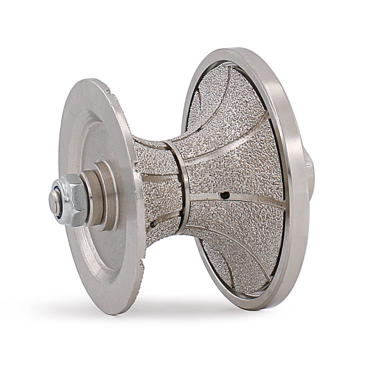 V50 (2'') Diamond Polishing Router Bit Profile Wheel - Full Bullnose Half Countertop Edge for Granite Stone Concrete Counter Edges