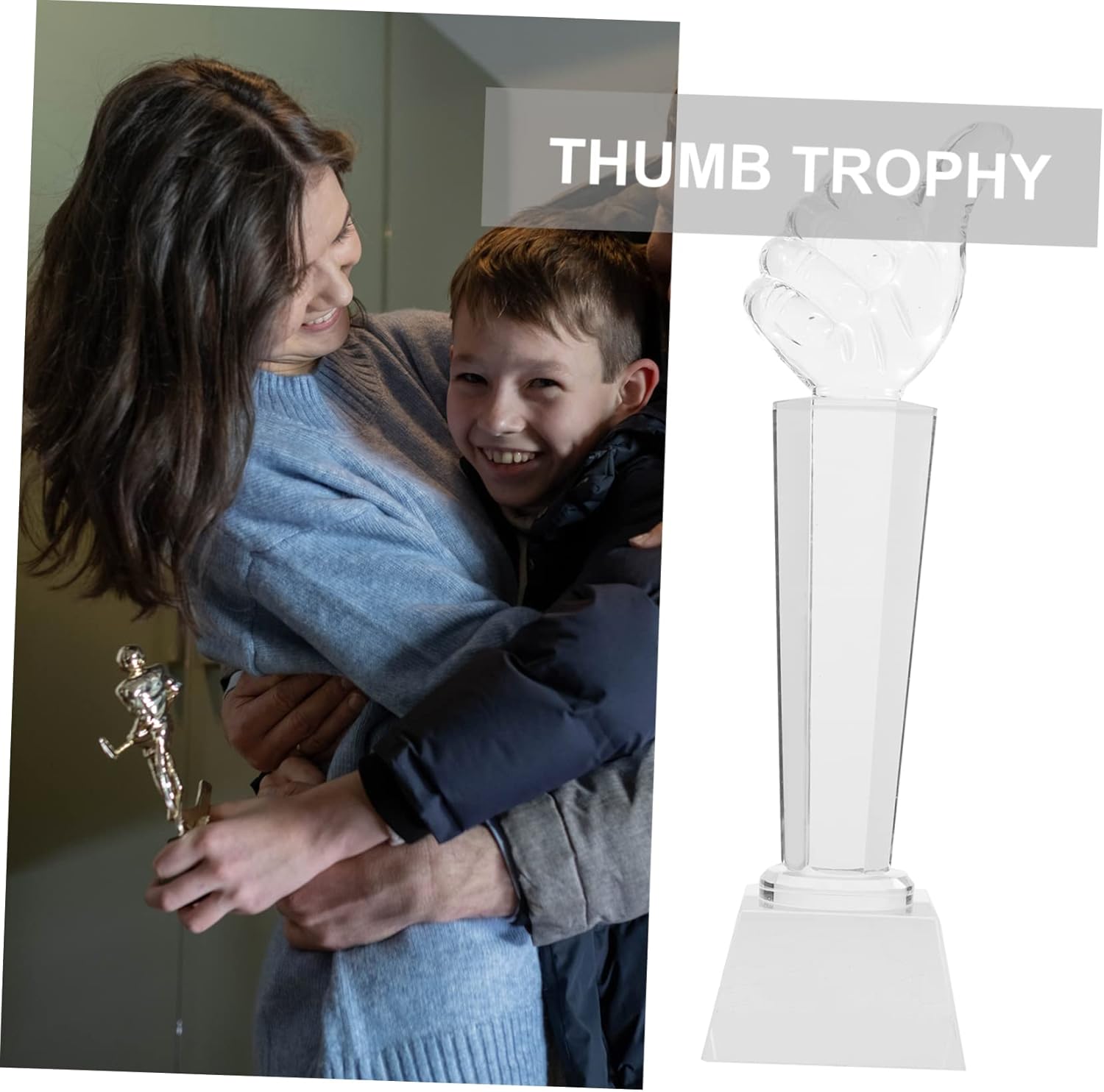 Crystal Trophy Award for Desktop Elegant Decorative Office Trophy Smooth Surface for Celebrations Recognition and Classroom Events
