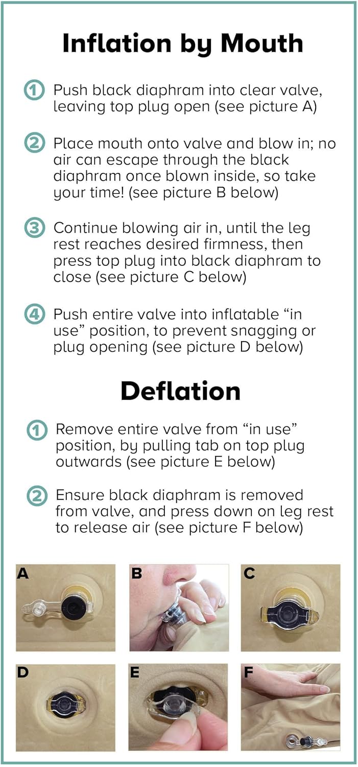 Lounge Doctor Inflatable Travel Leg Rest L