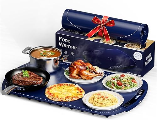 Miniatura 10 de Tapete de calentamiento de alimentos, bandeja de calentamiento eléctrica de silicona, calentamiento rápido en 10 segundos con temperatura ajustable