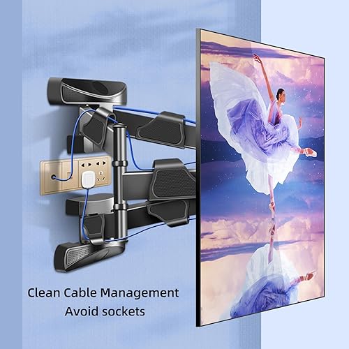 Miniatura 8 de Soporte de pared para TV de rotación vertical y horizontal de 32 a 65 pulgadas, soporte de movimiento completo, se adapta a pantallas LED LCD de